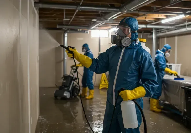 Basement Sanitization and Antimicrobial Treatment process in Fallston, MD